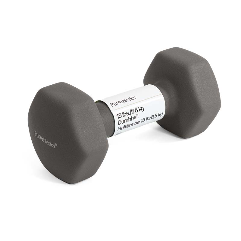 15 lb/6.8 kg Dumbbell Black with Label