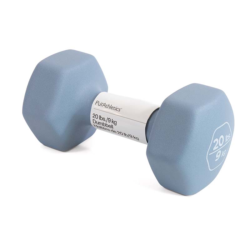 20 lb/9 kg Dumbbell Arona with Label