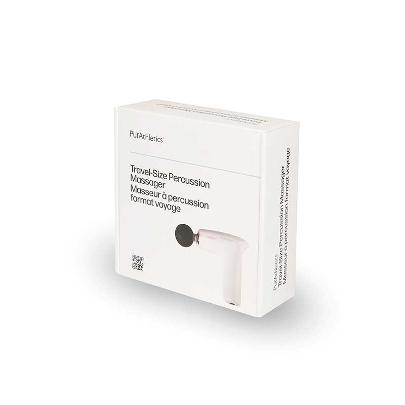 Travel Size Percussion Massager inside a white box