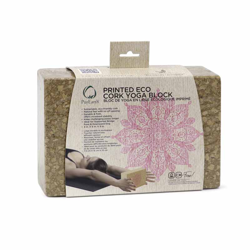 Printed ECO Cork Yoga Block